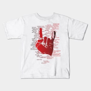 Rock styles list v.2 Kids T-Shirt